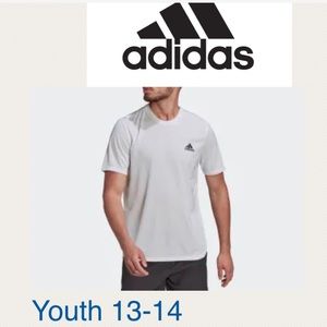 Adidas aeroready white scoop neck shirt